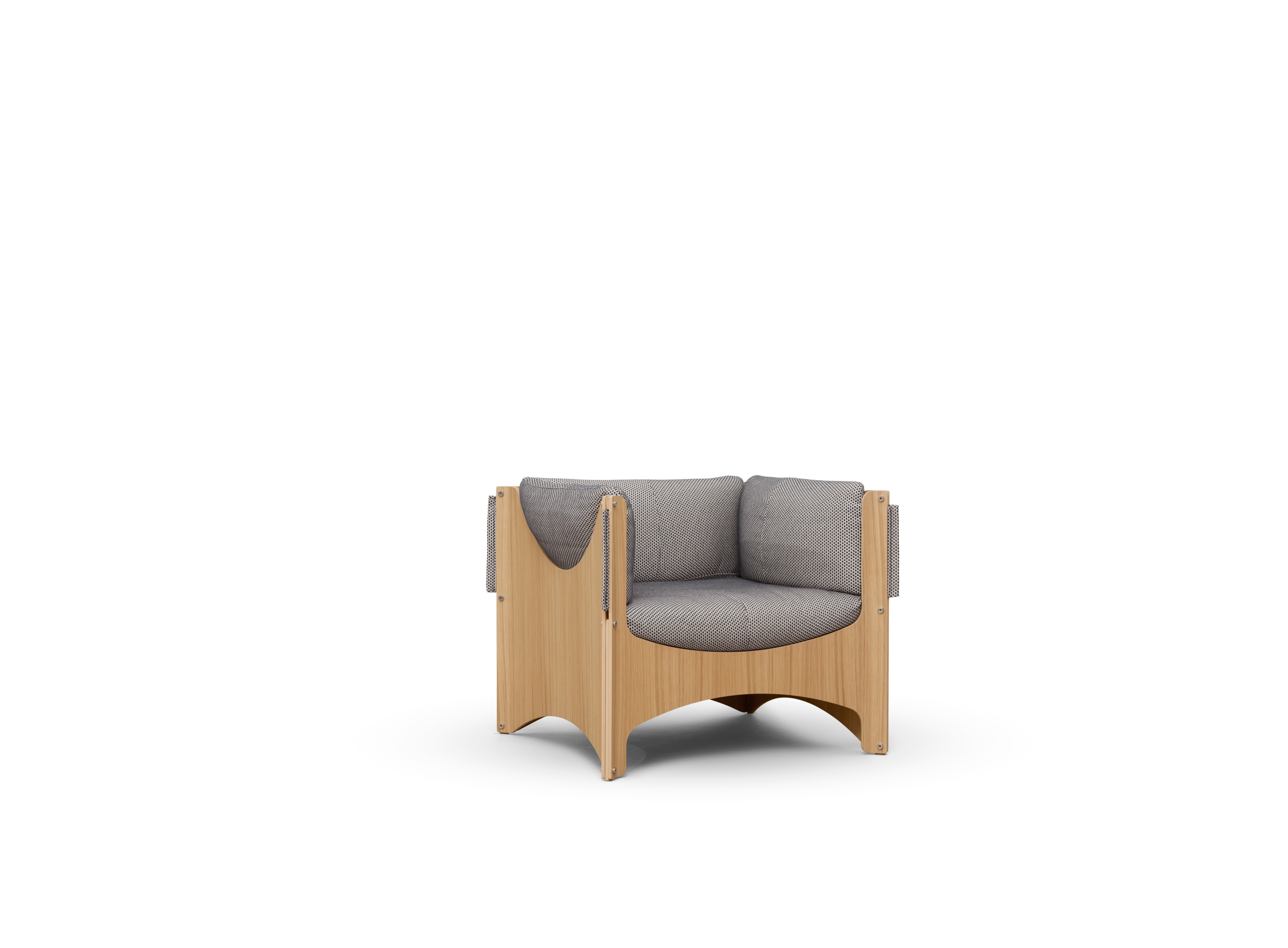 Bug chair 835x760cm in oak spotty 14 1