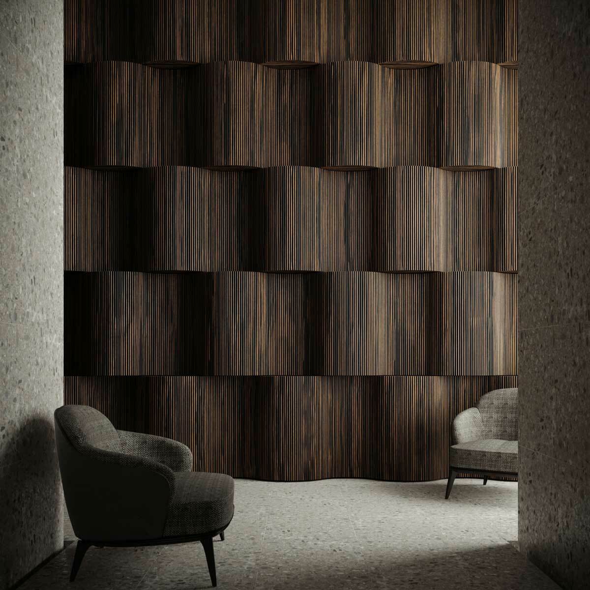 Ca2 Design 4 Design Italia Dekor tre panel TNT Spilepanel Fleksrull Panel Vegger Tak Møbel Interiør Design Eksklusive Wood Decor Interior 48