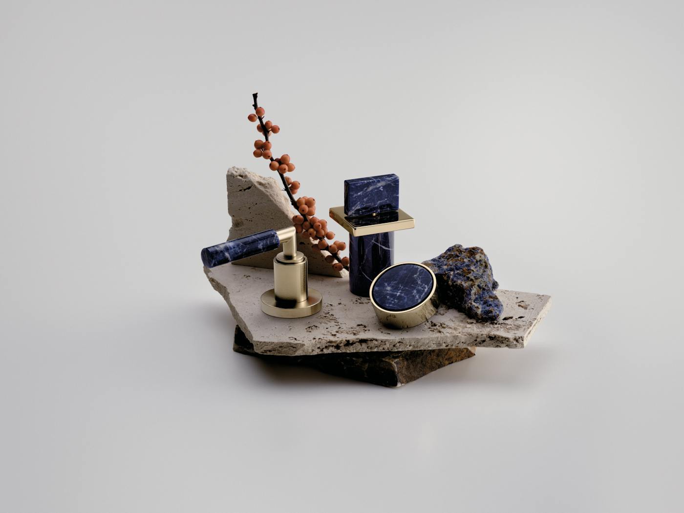 Dornbracht Atelier Handles Sodalite 01 tif