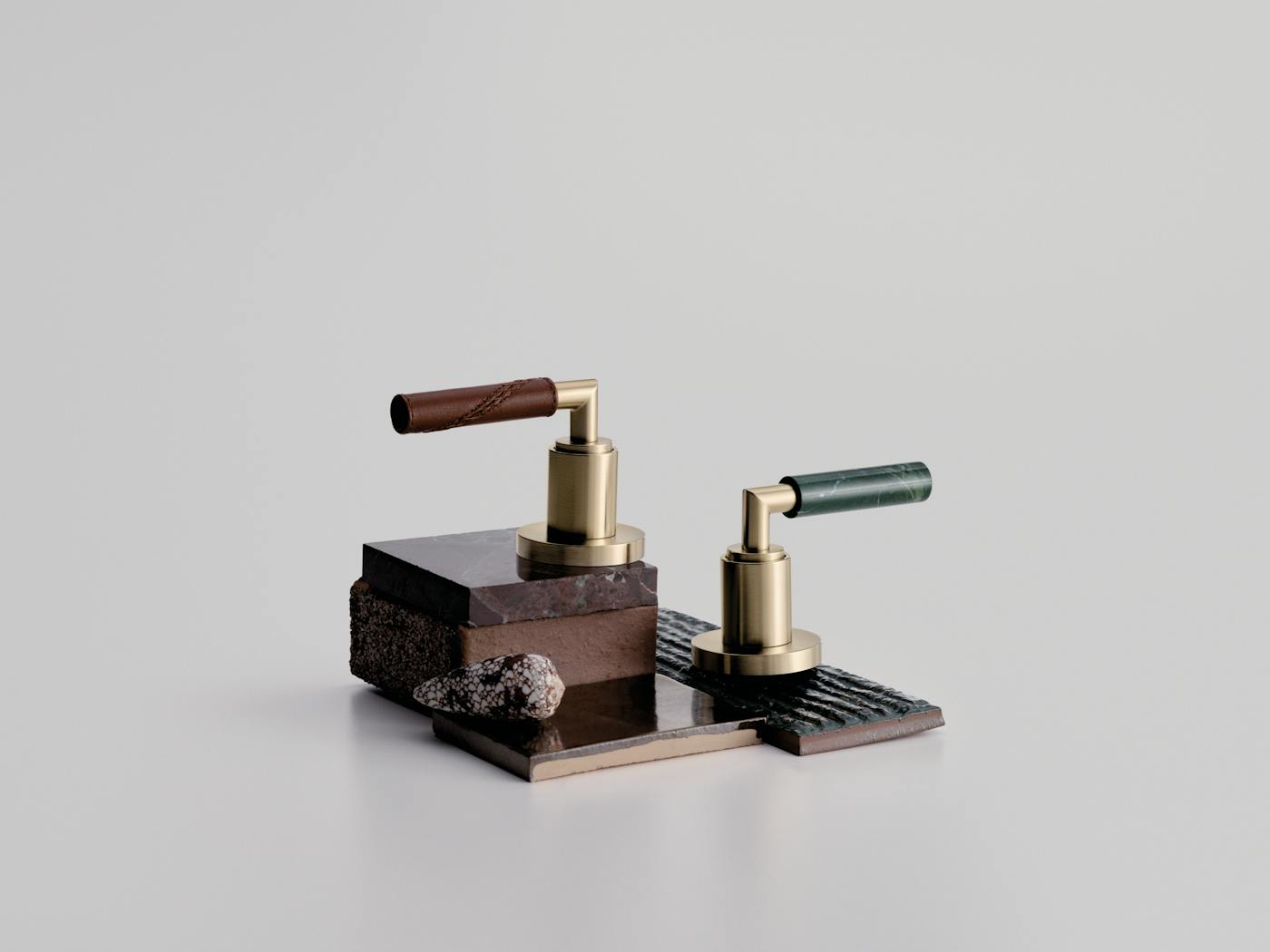 Dornbracht Atelier TARA Handles Leather Verdite 01 tif