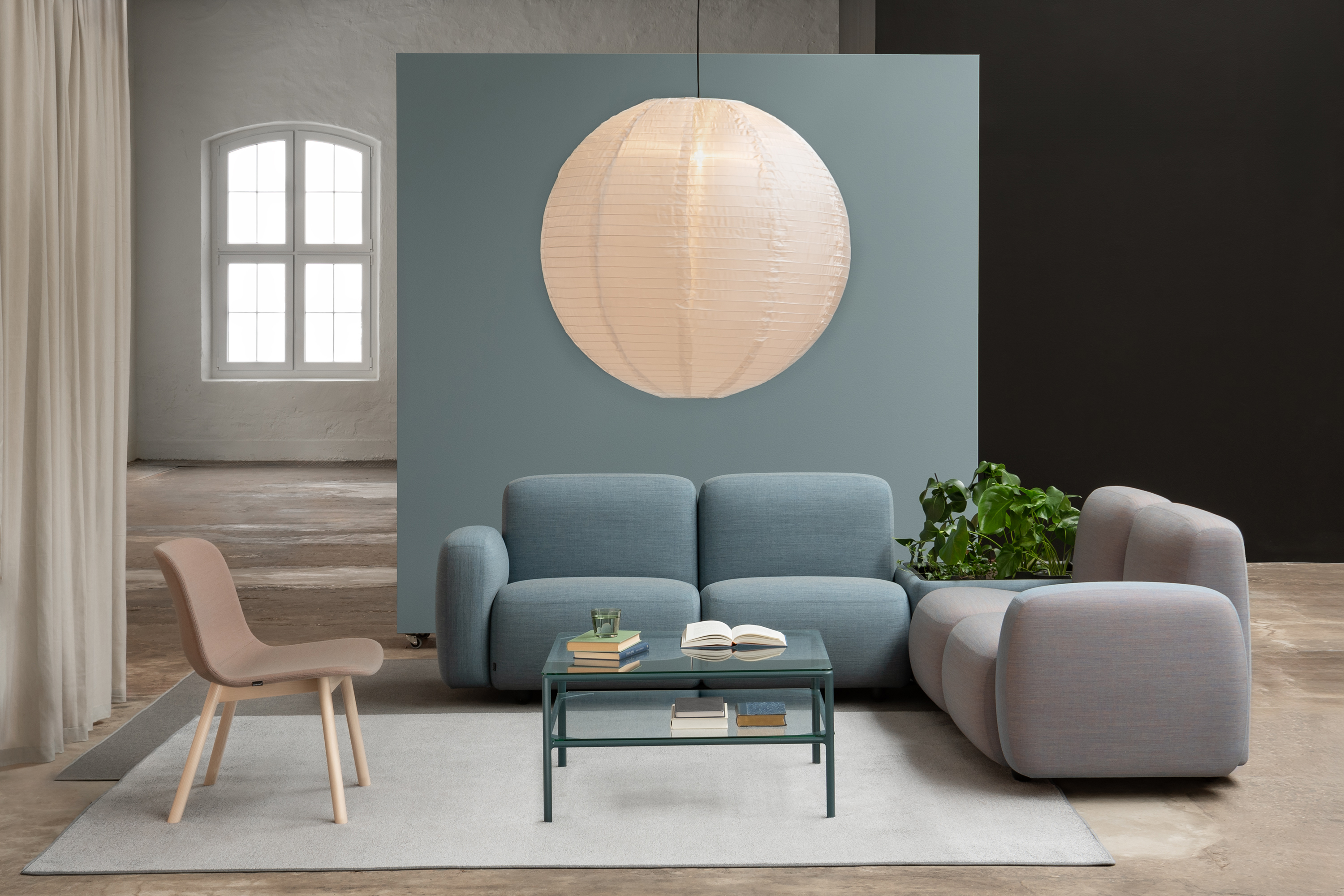 MATERIA Oas modular sofa connecting table 90 flower box interior 01