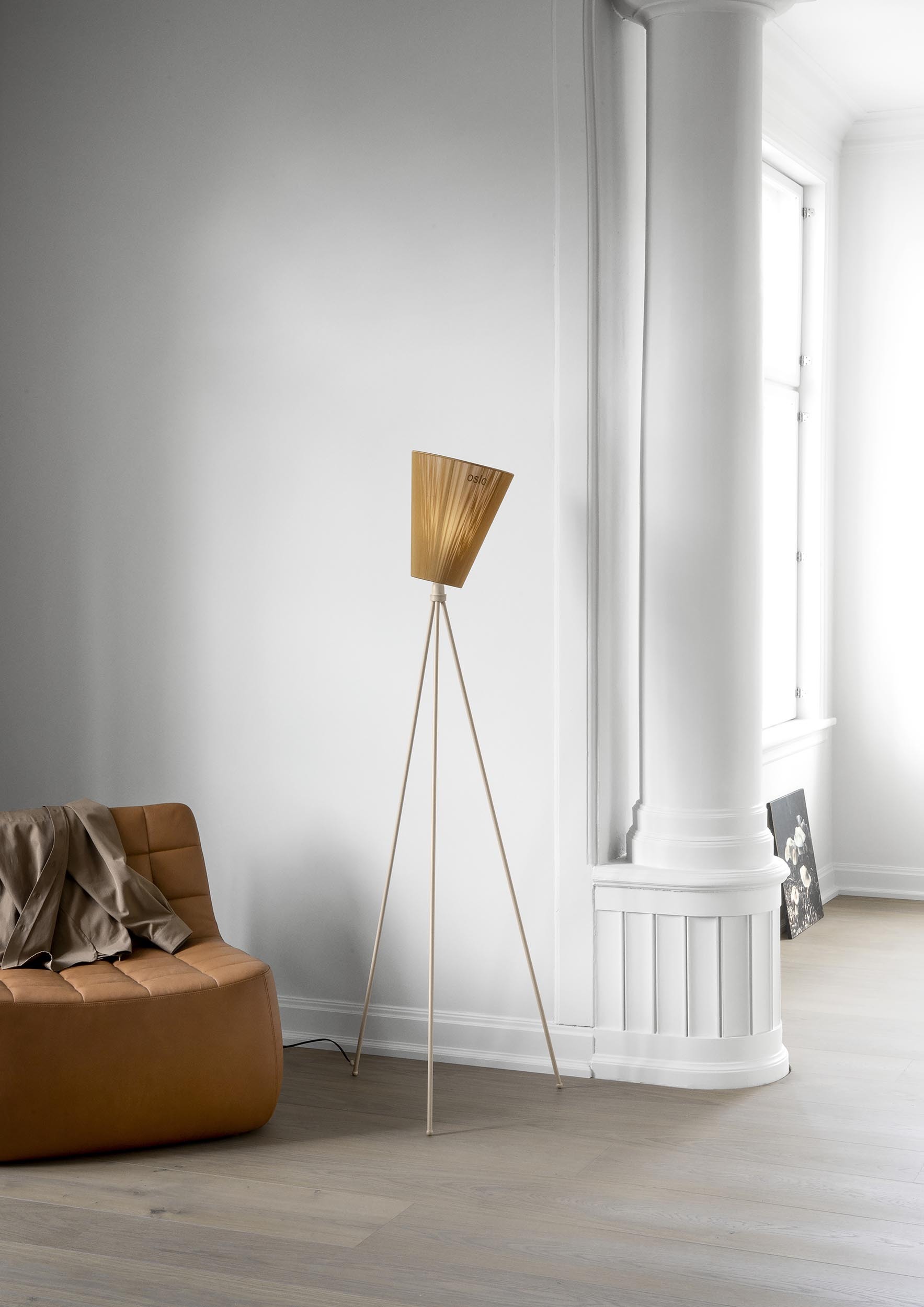 Oslo Wood lamp beige caramel Yam Northern Photo P O Solvberg Low res